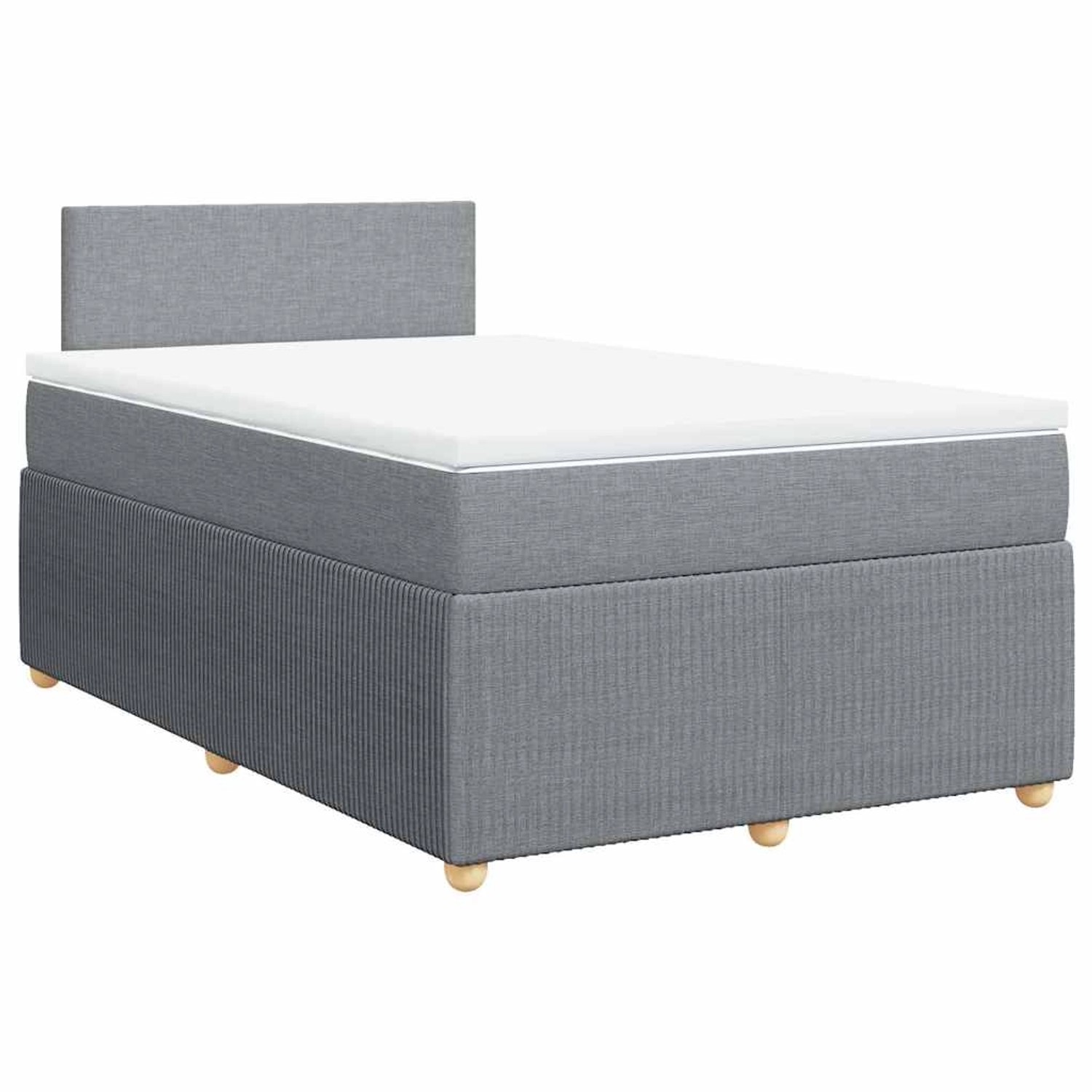 vidaXL Boxspringbett mit Matratze Hellgrau 120x200 cm Stoff 3289716 günstig online kaufen