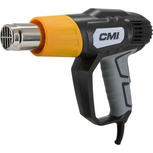CMI Heißluftpistole C-HLP-2000 H, 2000W, mit Düsen und Spachtel zum Ablösen von Farbe.