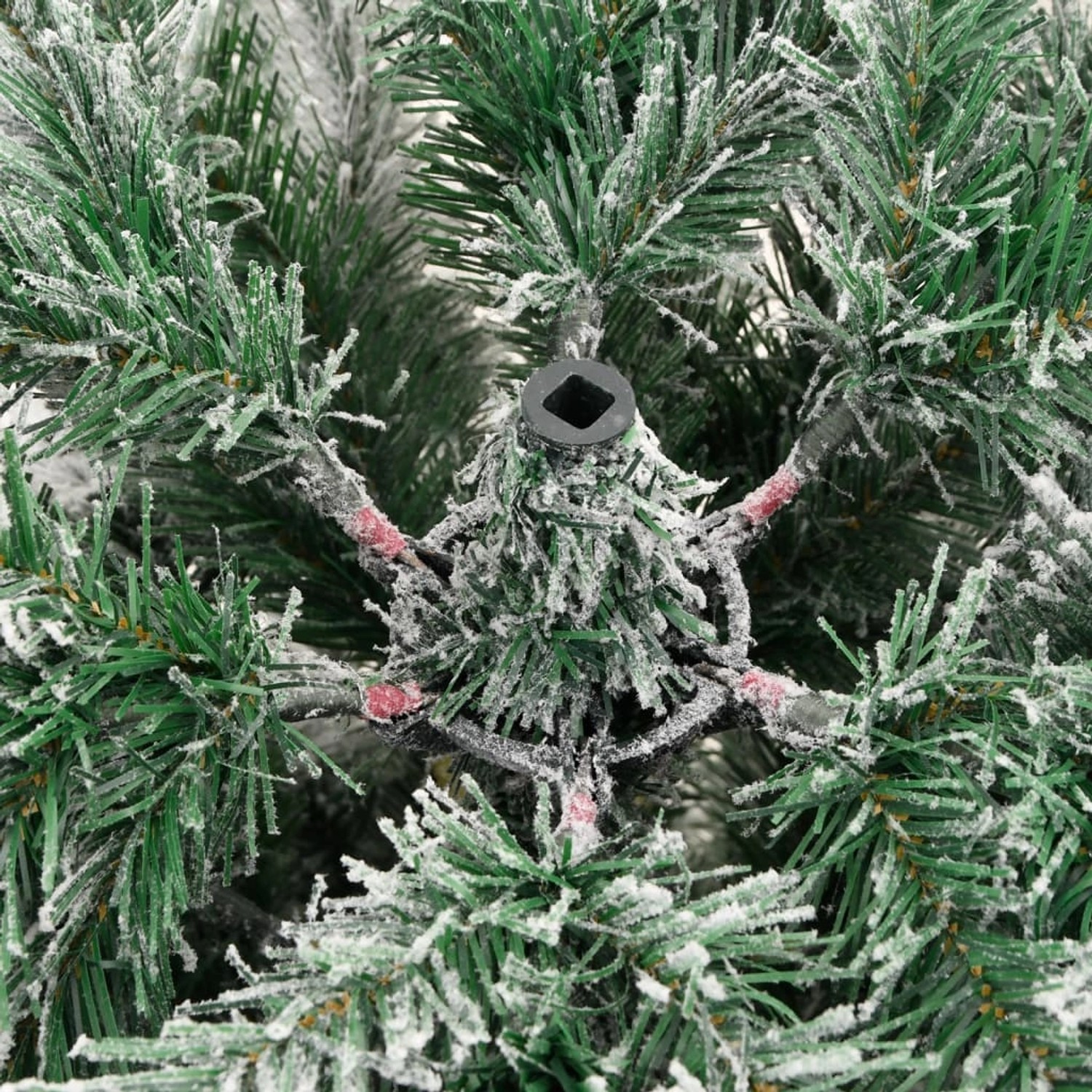 Detailaufnahme: Beschneiter, klappbarer, künstlicher Weihnachtsbaum (120 cm) von vidaXL.
