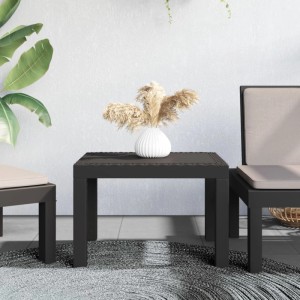 Anthrazitfarbener vidaXL Gartentisch (59x47x40 cm) aus PP. Ideal für Garten, Terrasse oder Balkon.