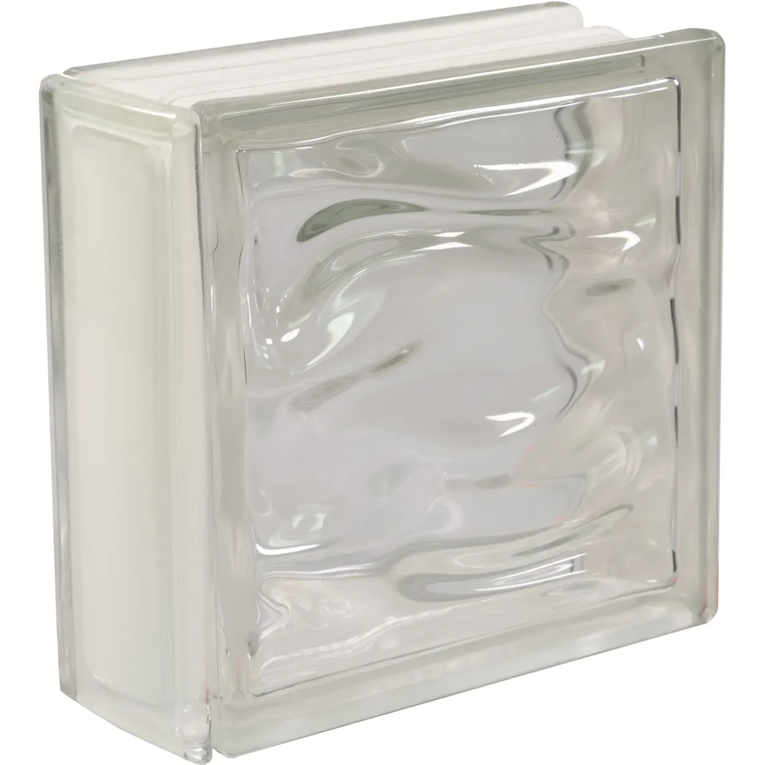 Weißes Echtglasprofil, 19x8x1 cm, für Glasbausteine. Alternative zu Edelstahl.