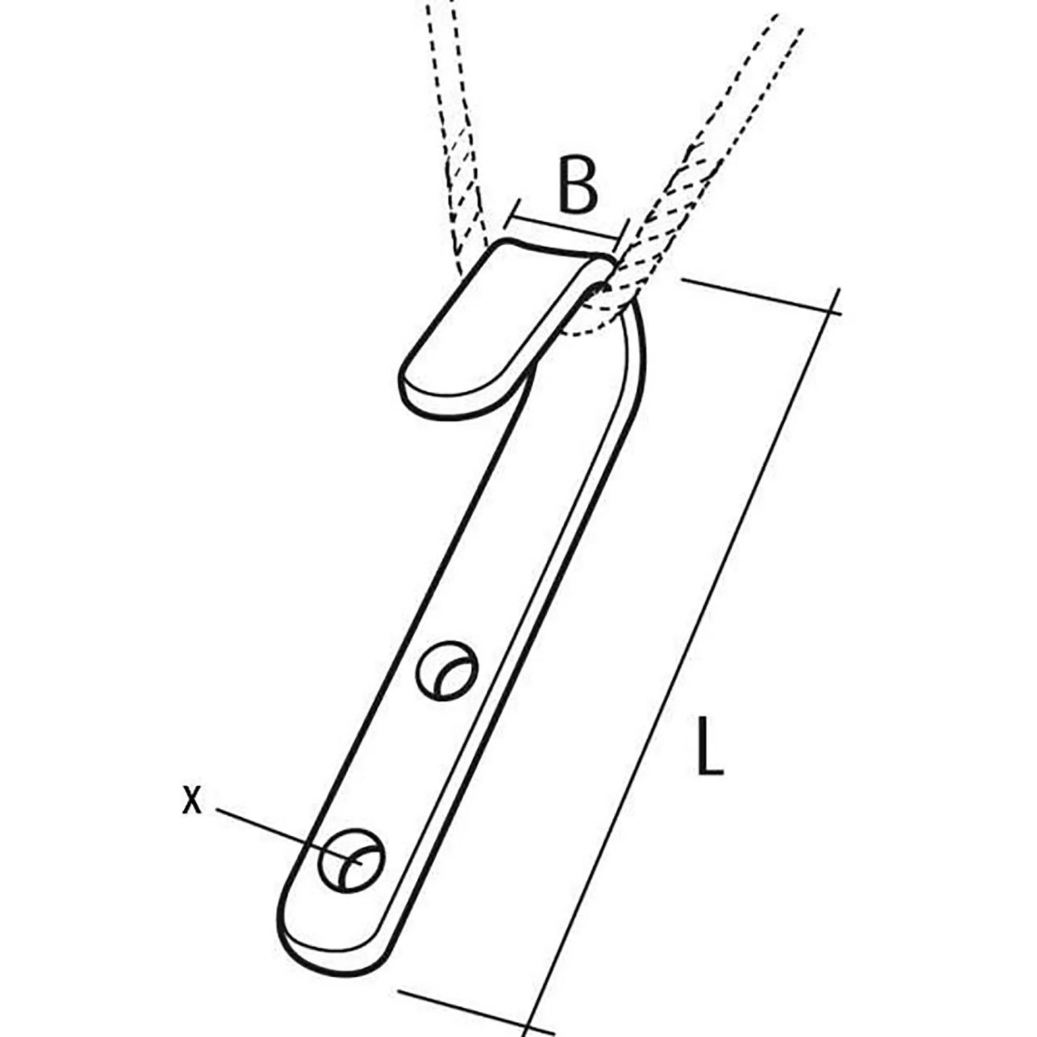 Conacord Flachhaken Stahl 67 mm x 20 mm_2
