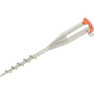 Einschraub-Bodenhülse, 55 cm, feuerverzinkt, für Zaunbau und Sichtschutz.