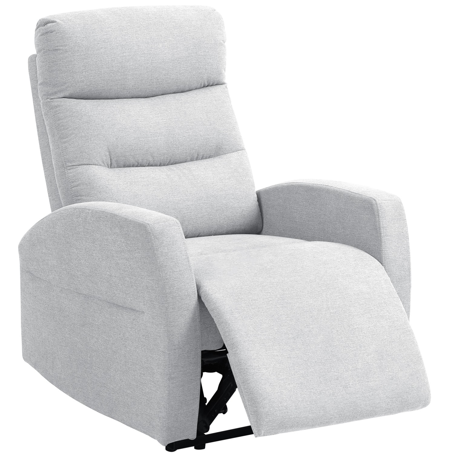 HOMCOM Relaxsessel mit Liegefunktion Polyester 76L x 93B x 103H cm Hellgrau
