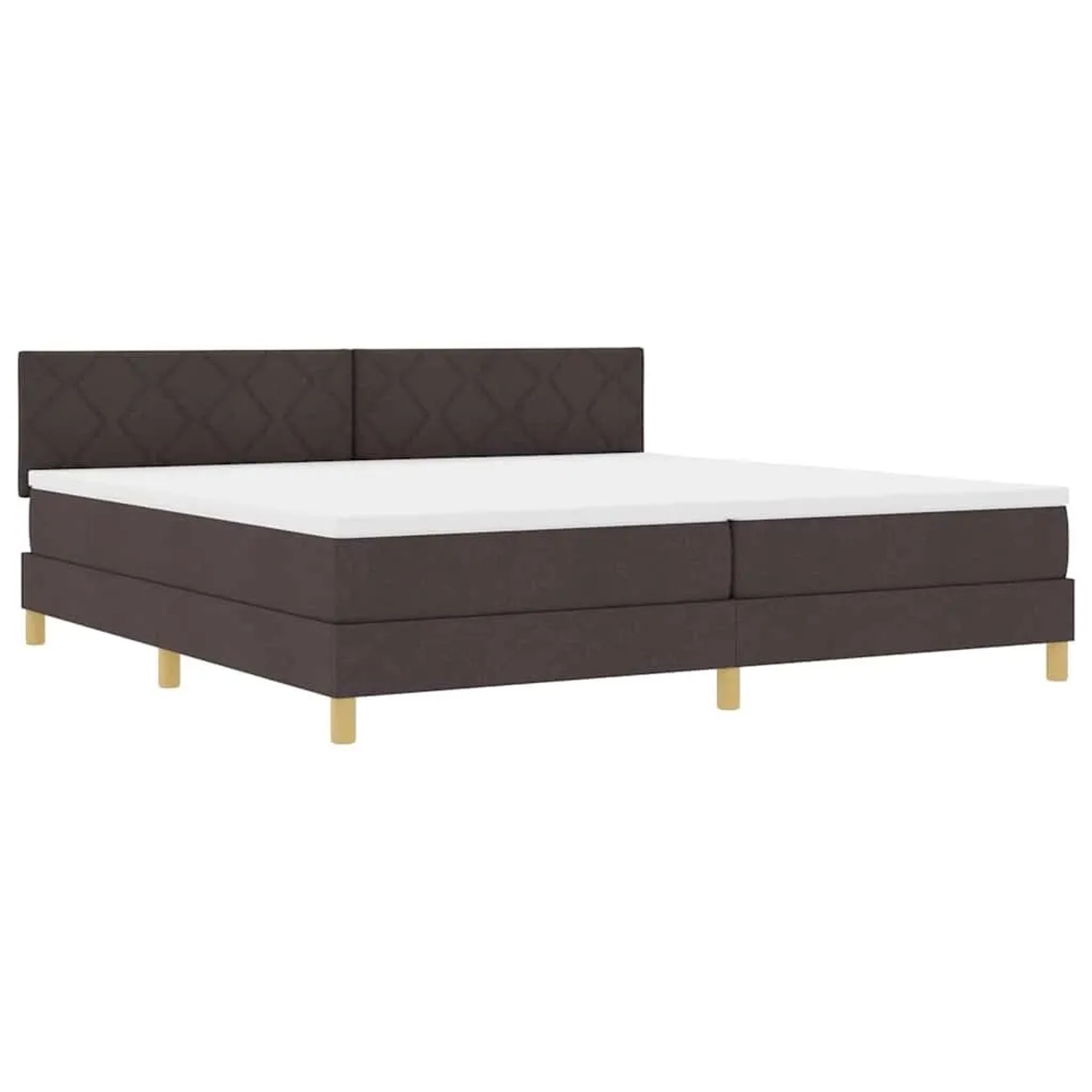 vidaXL Boxspringbett mit Matratze Dunkelbraun 200 x 200 cm Stoff 3339024 günstig online kaufen