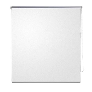 Weißes Verdunkelungsrollo (120x175 cm) mit Kettenzug für Fenster.