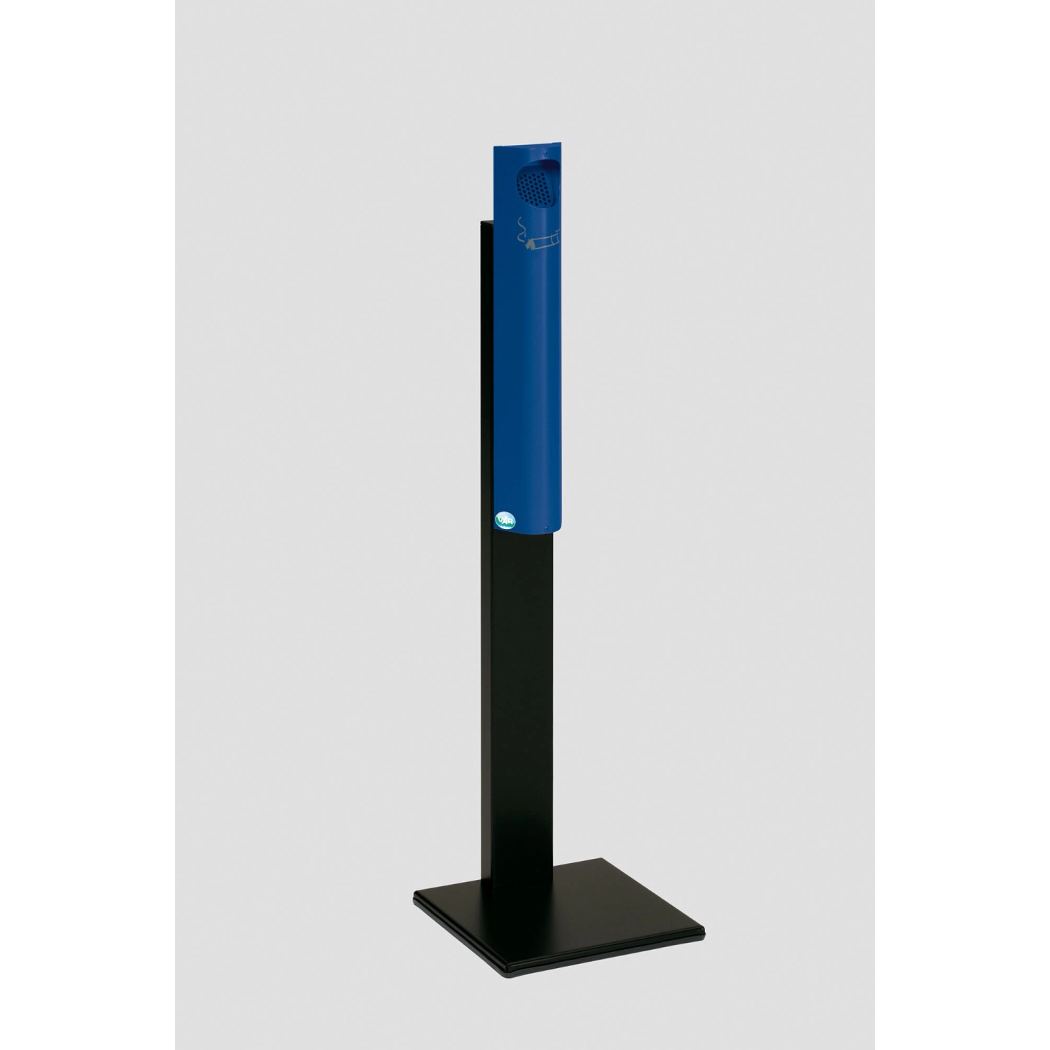PROREGAL Praktischer Wandascher Mit Abstreifblech Mit Standfuß 3,5 Liter HxBxT 125 x 31 x 31 cm Verzinkter Stahl Blau
