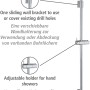 Wenko Duschstange Classic Chrom, 90 cm, mit verstellbarem Brausehalter und verschiebbarer Wandhalterung.