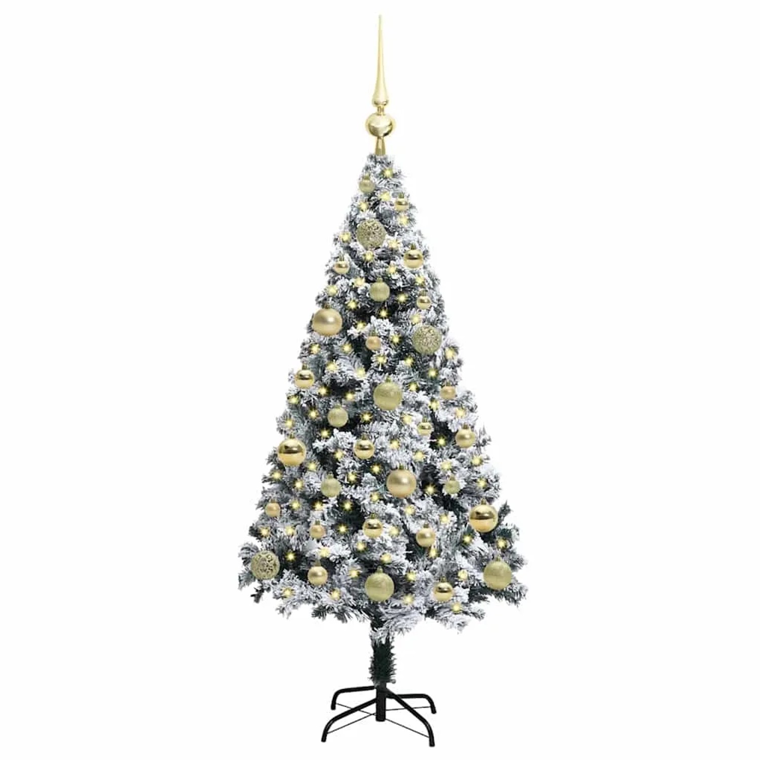 vidaXL Künstlicher Weihnachtsbaum mit 150 LEDs mit Ständer Grün 120 cm 3396944