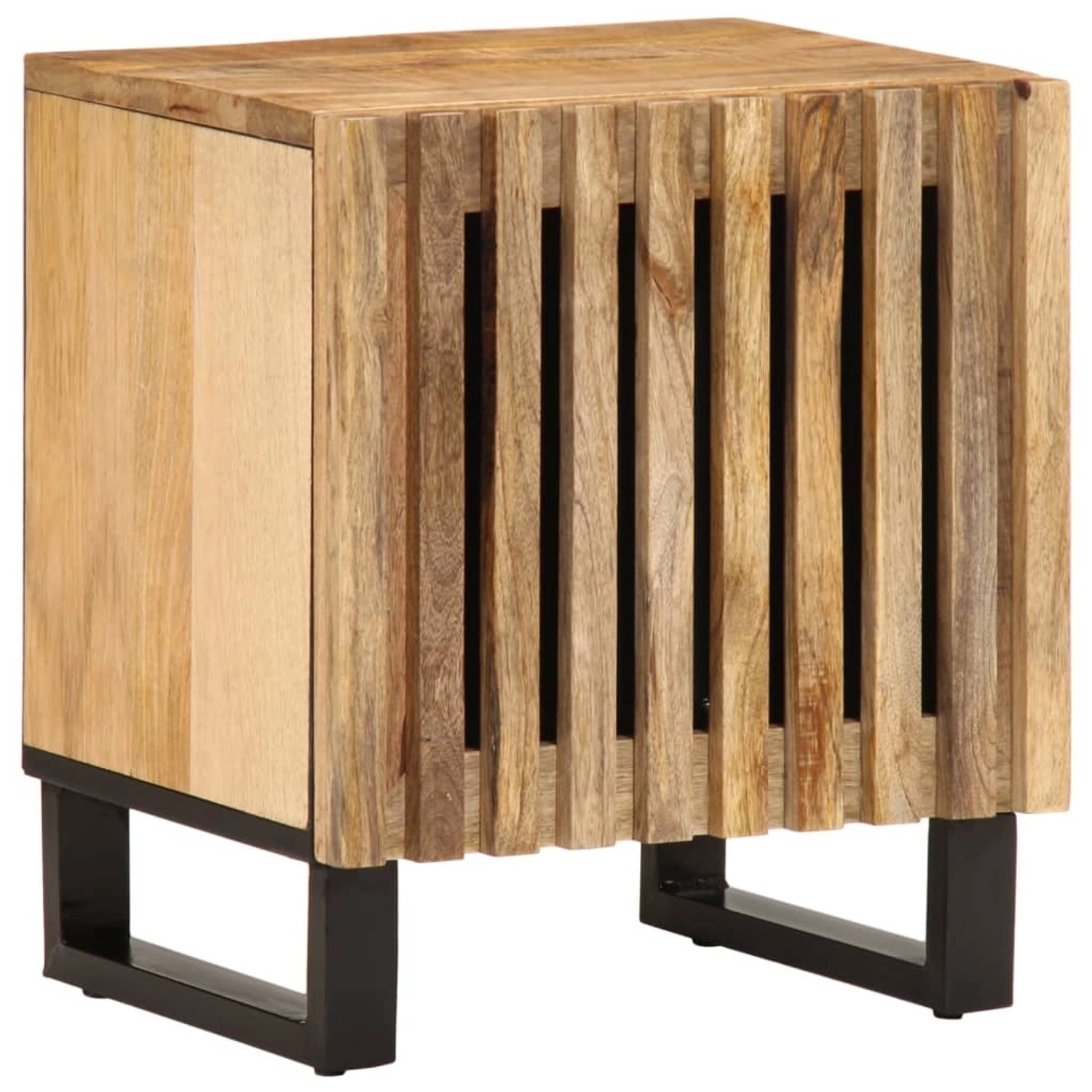 vidaXL Nachttische 2 Stk 40x34x46 cm Raues Mangoholz Modell 3 günstig online kaufen