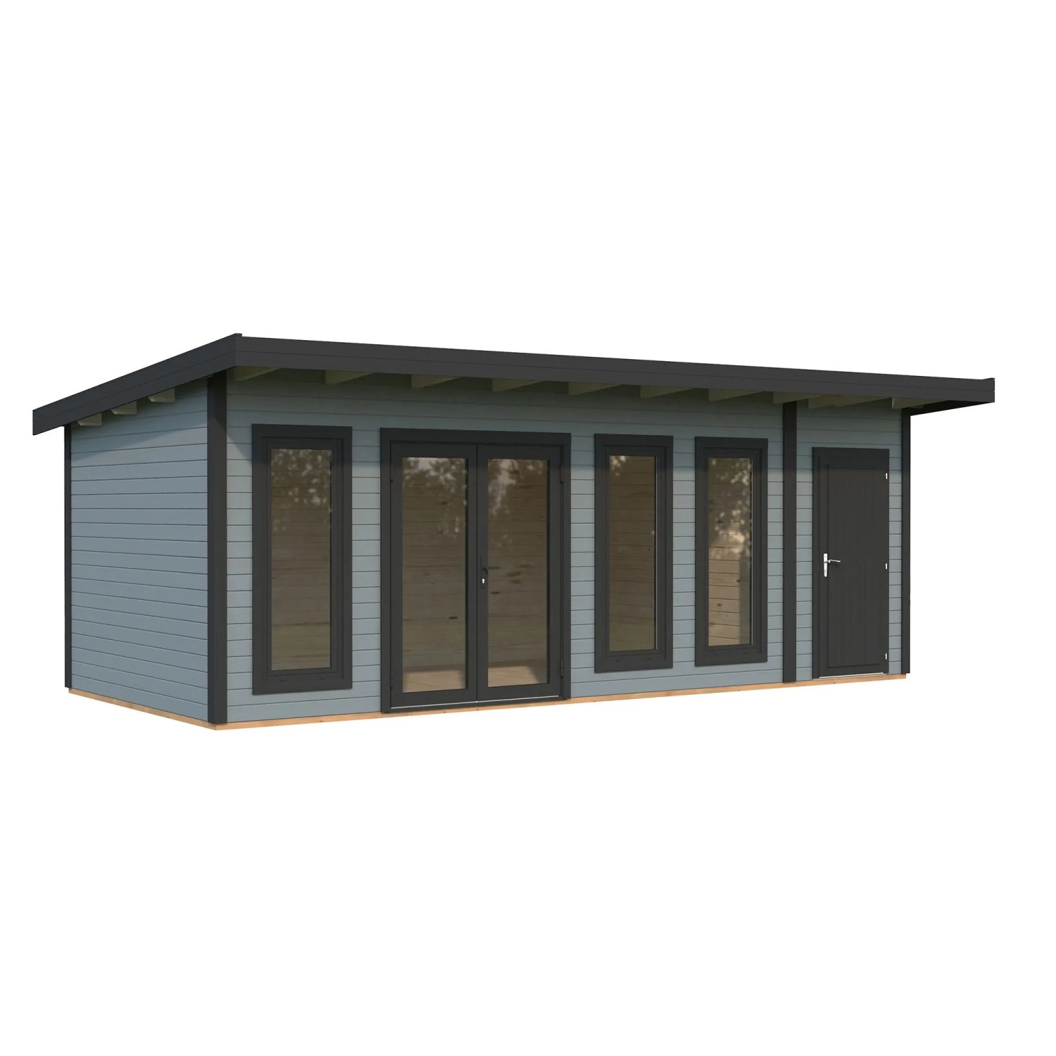 Palmako Holz-Gartenhaus Aurelia Pultdach Lackiert 670 cm x 300 cm 19,2 m²