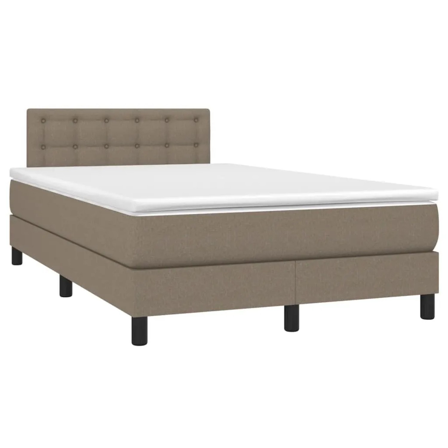 vidaXL Boxspringbett mit Matratze Taupe 120x190 cm Stoff 3269755 günstig online kaufen