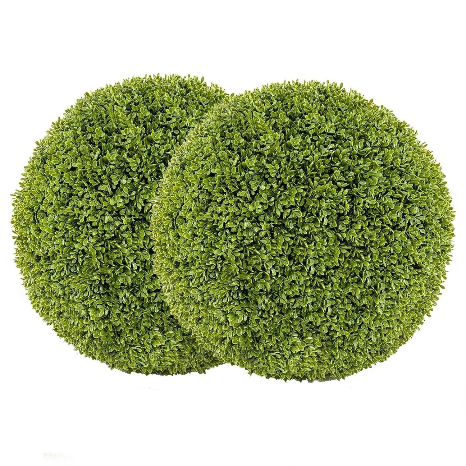 Costway 2er Buchsbaumkugel Kugel UV-Beständig Grün 40 cm günstig online kaufen