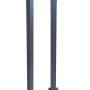 Anthrazitfarbene Aluminium Pfosten mit Bodenplatte für Dekorzäune, 110cm hoch.