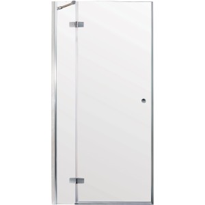 Sanotechnik Drehtür Symphony, 85 cm, Klarglas, Anschlag links. Duschtür für Eck- oder Nischendusche.