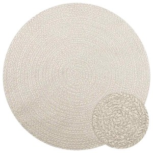 vidaXL Teppich ZIZUR Creme Ø 160 cm Jute-Optik Indoor und Outdoor 4010386