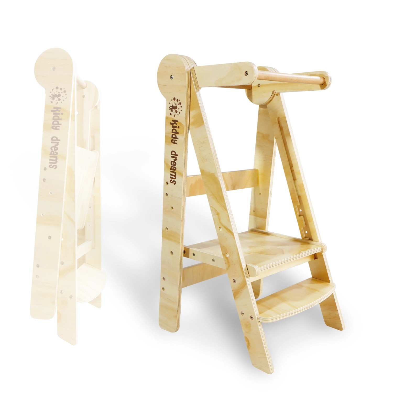 CCLIFE Kiddy Dreams Klappbar Drehbar Höhenverstellbar Lernturm Montessori K günstig online kaufen