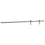 vidaXL Schiebetürbeschlag Set, 213 cm, Karbonstahl, schwarz. Für Schranktüren.