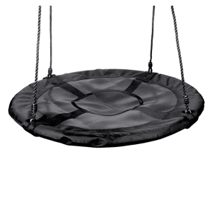 Schwarze OutdoorToys Nestschaukel 100x100 cm als Zubehör für Spieltürme.