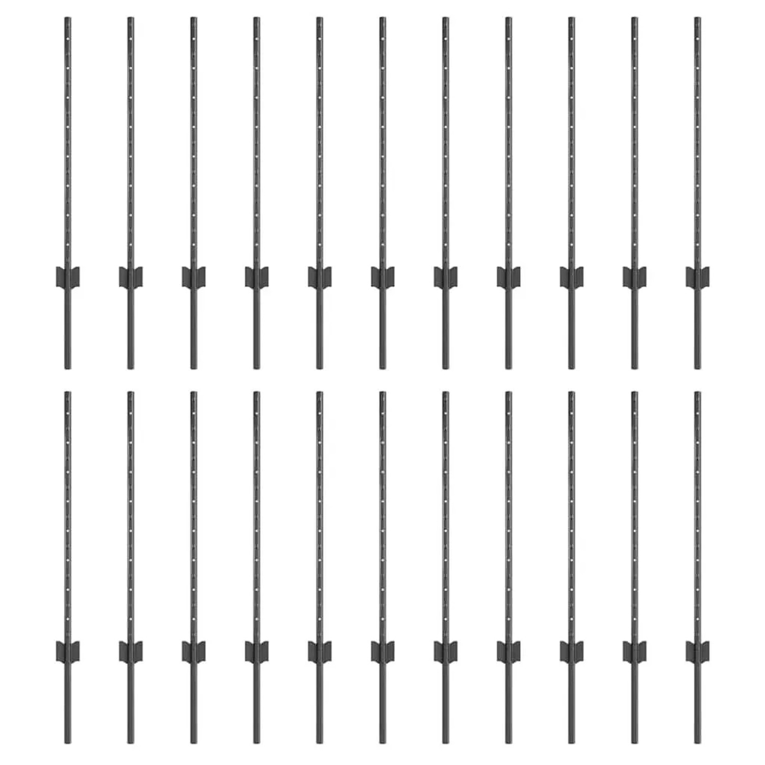 vidaXL Zaunpfosten 22 Stk Grau 120 cm Stahl 3335934 günstig online kaufen