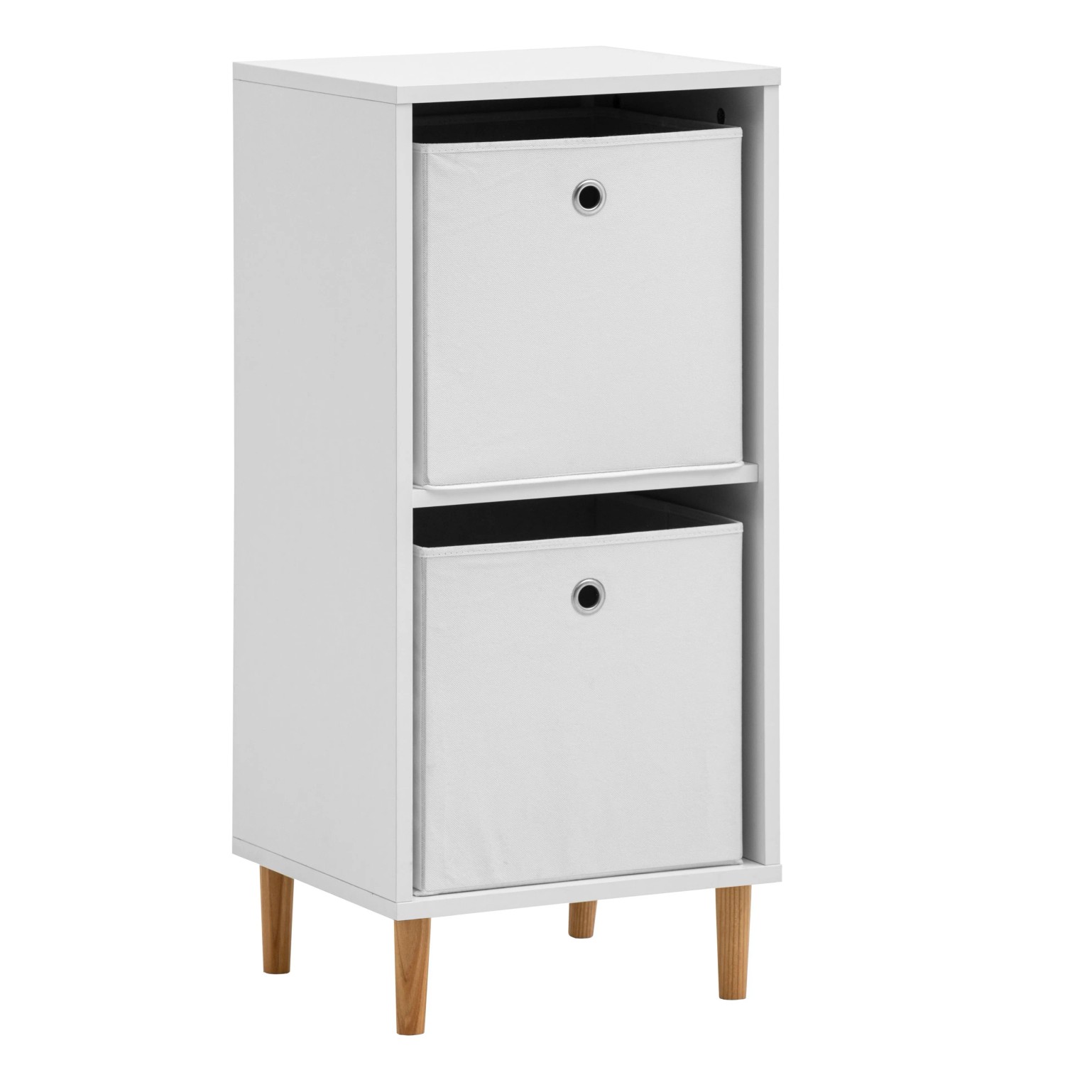 Schildmeyer Regal Torge mit Körben 84,8 cm x 38,2 cm x 38,2 cm Weiß-Matt günstig online kaufen