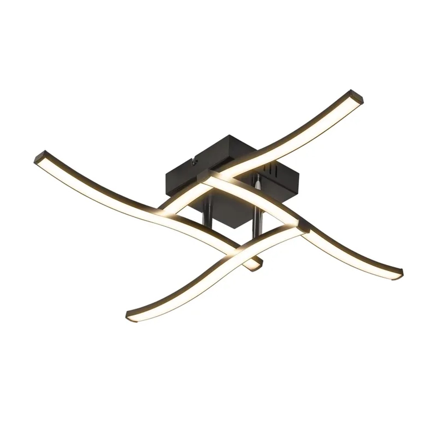 Nettlife Macadam Deckenleuchte aus Kunststoff Schwarz L 41 cm max. 24 W