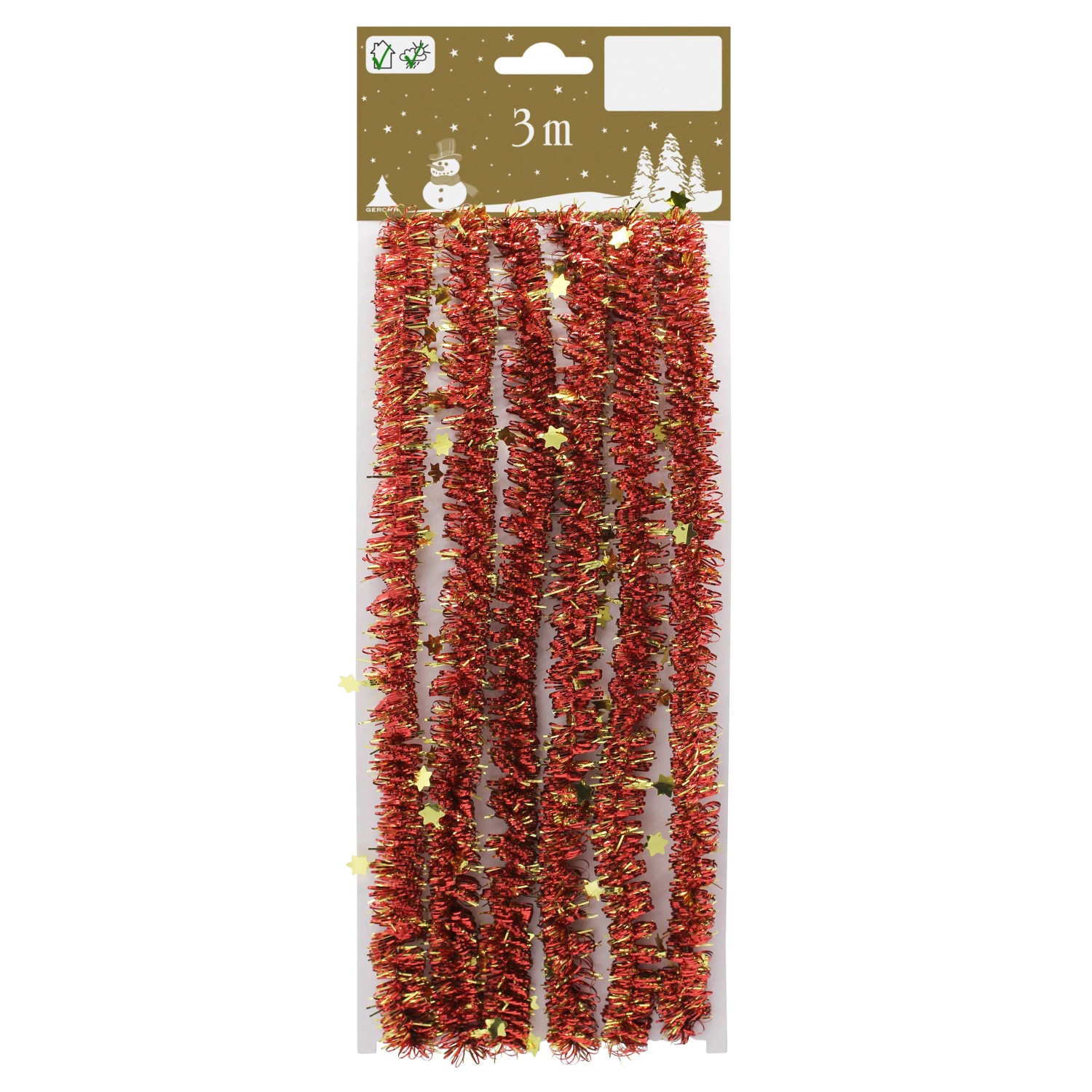 Curly-Sterngirlande Rot 3 m