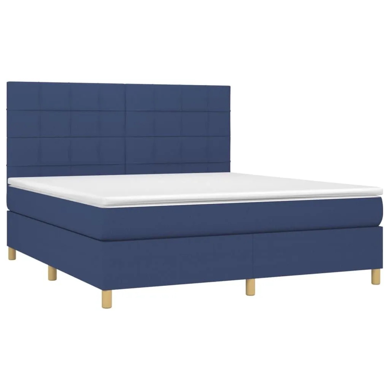 vidaXL Boxspringbett mit Matratze Blau 180x200 cm Stoff 3142359 günstig online kaufen