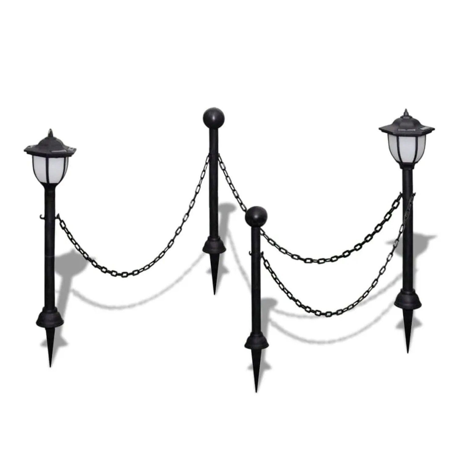 vidaXL 2x LED Lampe Solarleuchte Außenlampe Gartenleuchte Laterne 40868