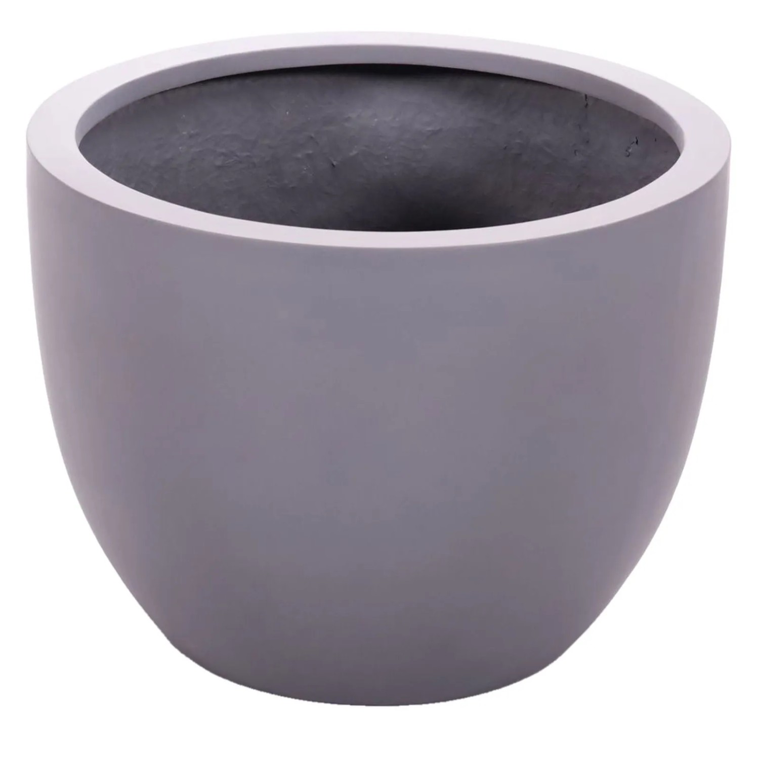 Elegant Einrichten Pflanzkübel Fiberglas Rund-Konisch D40xH31cm Grau