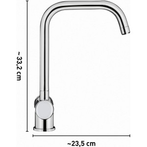 baliv Küchenarmatur KI-1060 Chrom, Einhebelmischer mit schwenkbarem Auslauf.