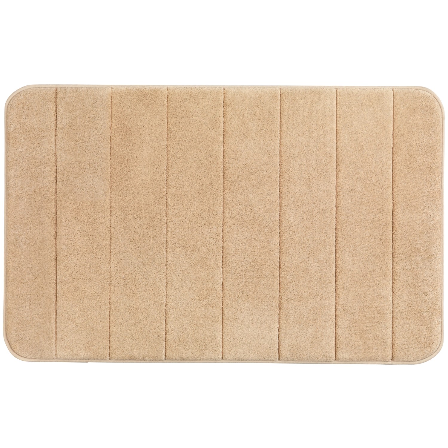 Wenko Badteppich Memory Foam Streifen 50 cm x 80 cm Sand