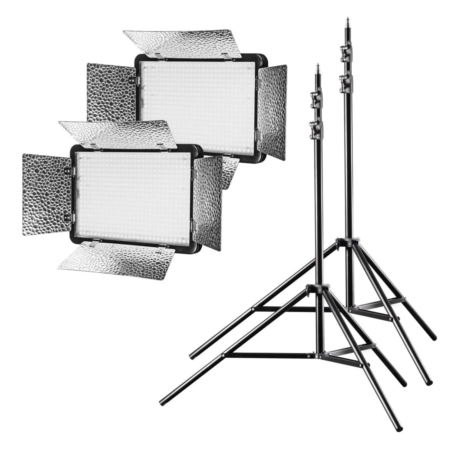 Walimex Pro 2X Led 500 Versalight Daylight Flächenleuchte 32W 2X Lampenstativ