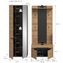 Inn.Furn Garderoben-Set 3-teilig in Eiche und Grau 160 cm Cooper_10