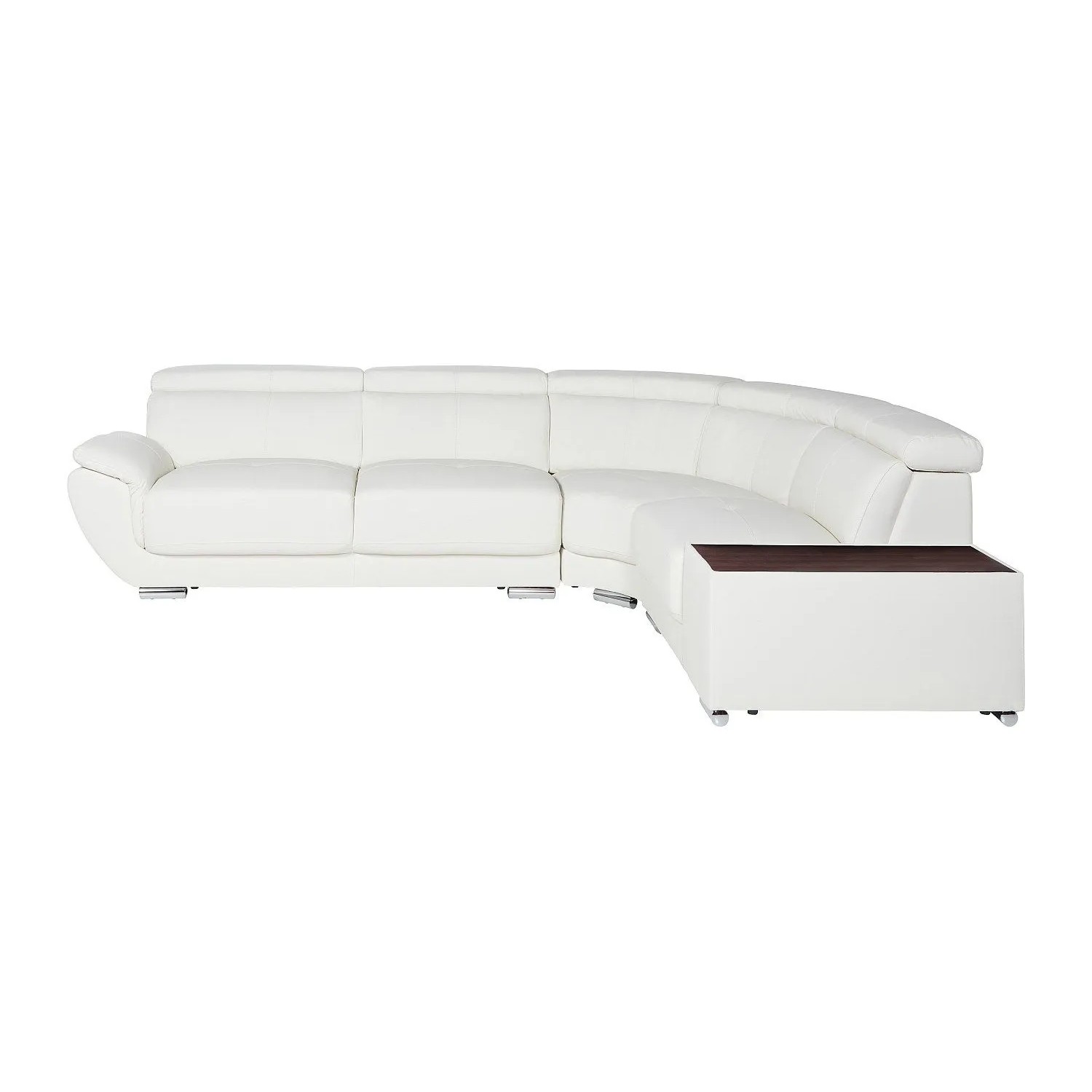 Vente-unique Sofa Ohne Schlafmöglichkeit Nahia Weiß 306 cm