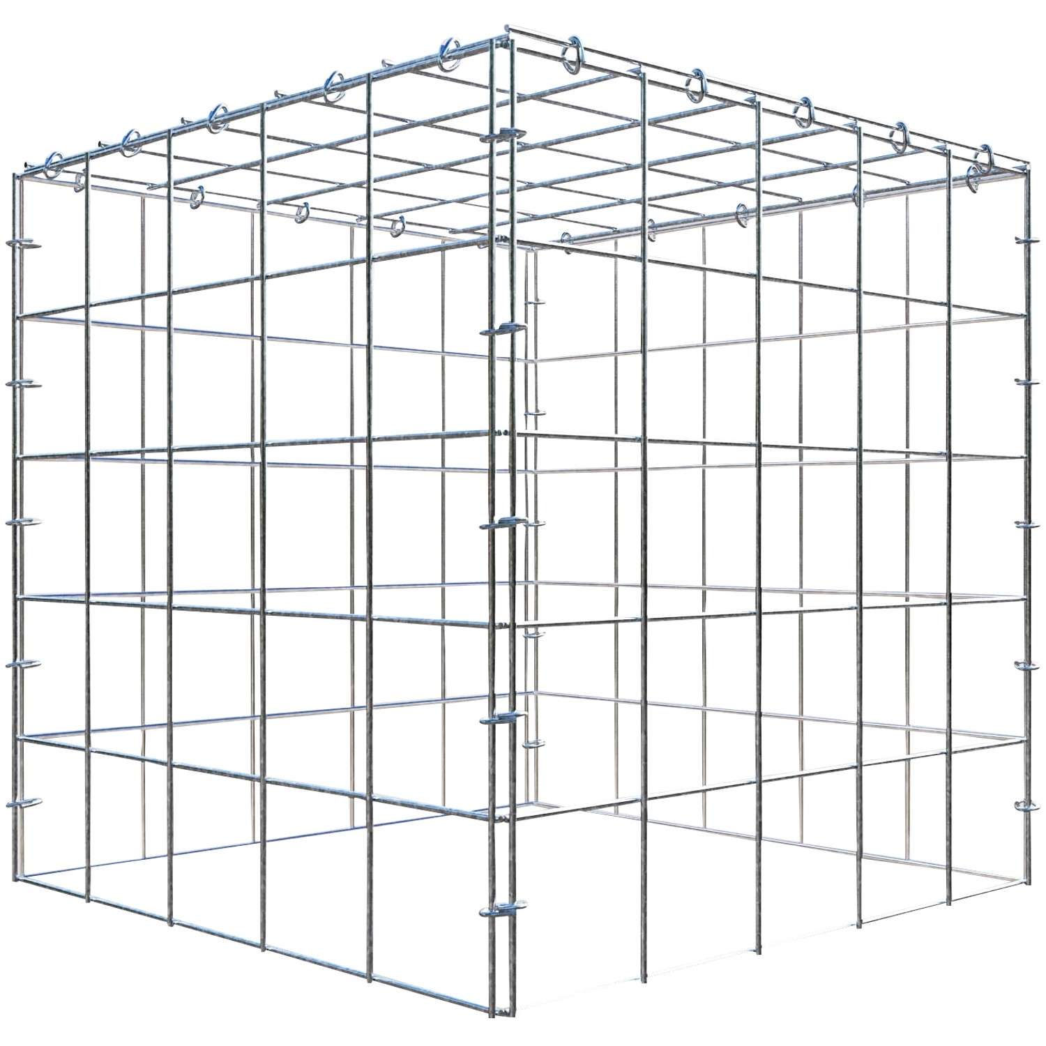 Gabiona C-Ring-Gabione-Anbaukorb Typ 3 50 x 50 x 50 cm Maschenw 10 x 10 cm