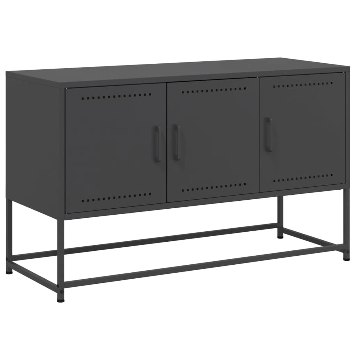 vidaXL TV-Schrank TV-Schrank Schwarz 100,5x39x60,5 cm Stahl (1-St) günstig online kaufen