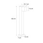 QAZQA Industrielle Outdoor Stehleuchte Dunkelgrau 65 cm IP44 Baleno_5