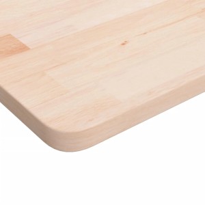 Unbehandelte, helle Massivholz Waschtischplatte (60x40 cm) von vidaXL.