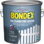 Dose Bondex Holzfarbe für Außen, Weiß seidenmatt, 2,5L. Wetterschutzfarbe für Holz.