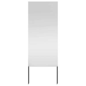 Silberner vidaXL Garten Sichtschutz 50x140cm aus verzinktem Stahl für den Außenbereich.