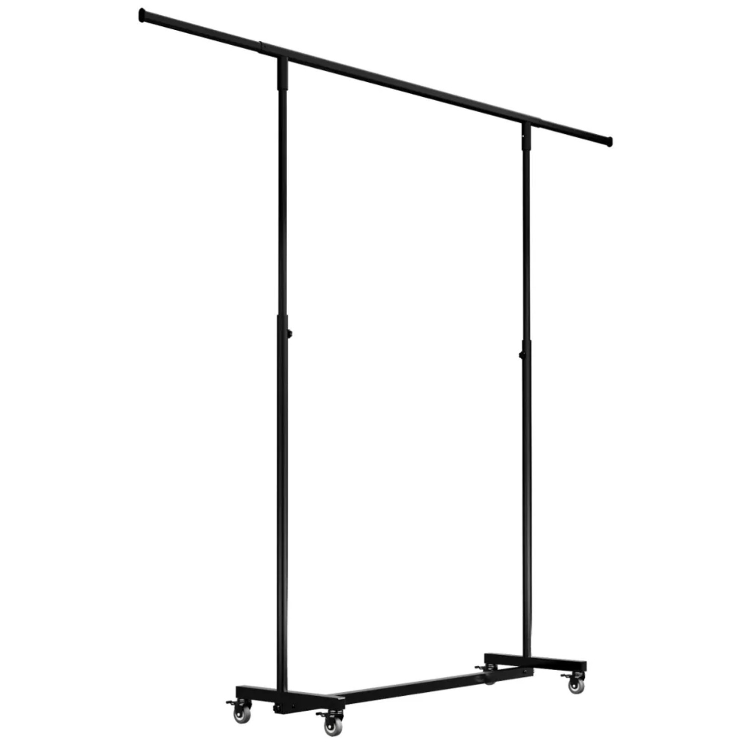 DELUKE Kleiderständer LEON Klappbar 150x50x190cm Metall Schwarz Kleiderstange Jackenständer Klamottenständer