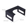 Relaxdays Toilettenhocker Bambus Schwarz Klappbar 18 cm x 43 cm x 27,5 cm_4