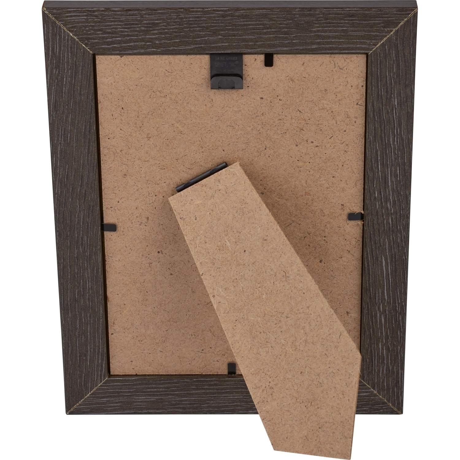 Rückseite des braunen MDF-Bilderrahmens Yosemite 13x18 cm mit Aufsteller.