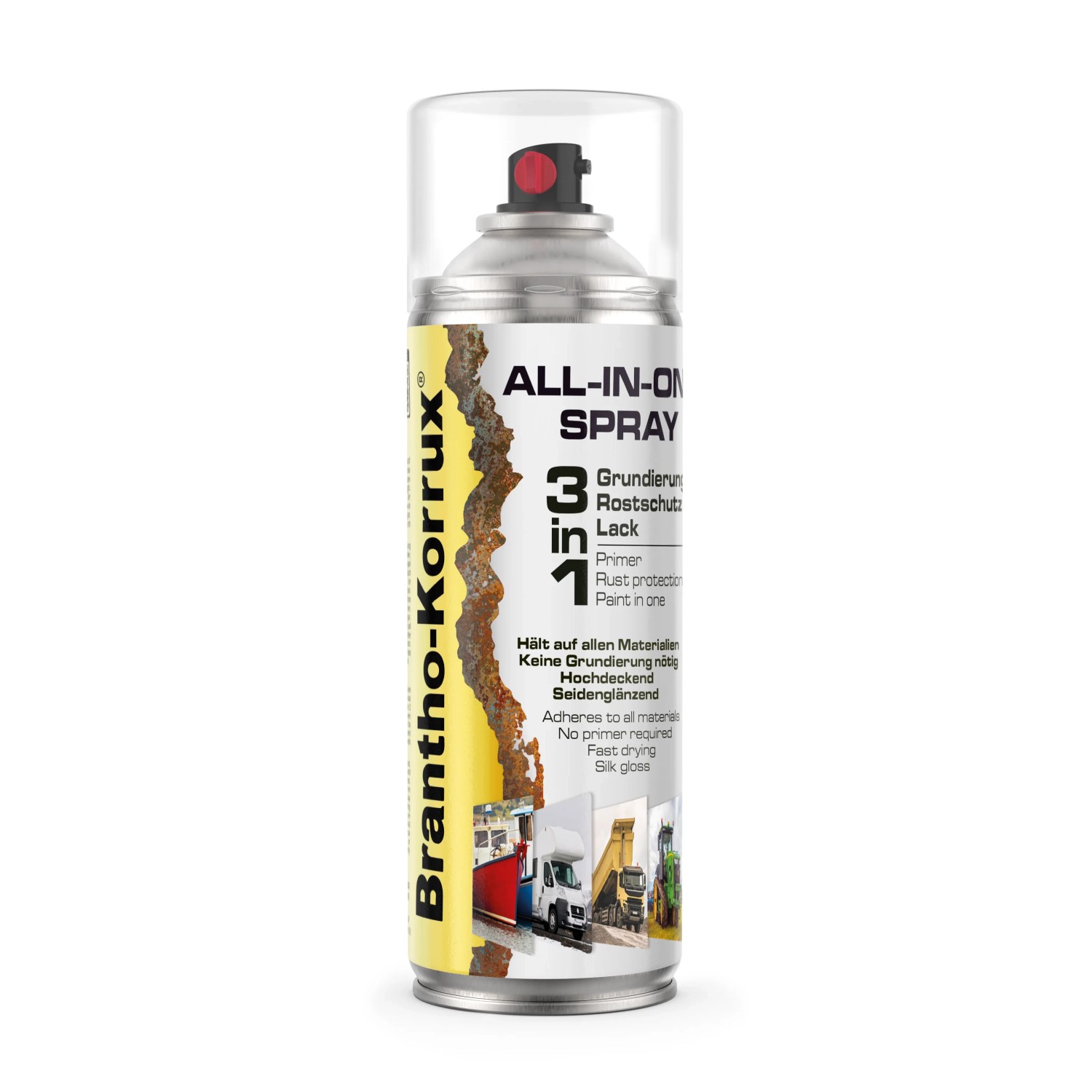 Brantho Korrux 3 in 1 Rostschutzlack All in One 400ml Sprühdose RAL5010 Enzianblau Seidenglanz