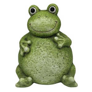 Grüne Boltze Deko-Figur Frosch, 29 cm, für die Gartendekoration.