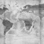 Komar Vlies Fototapete Concrete World, Weltkarte in Betonoptik, 500x250cm