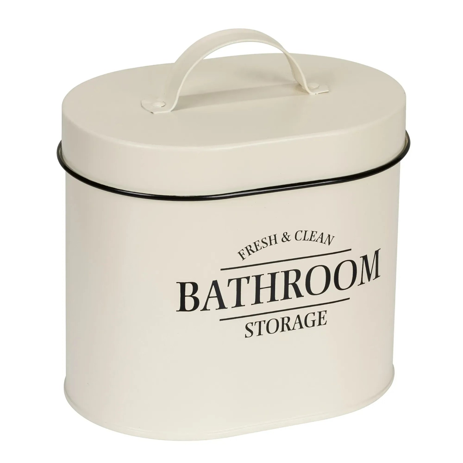 Wenko Aufbewahrungsbox Badezimmer mit Deckel Oval Beige 14 x 16 x 10,2 cm kaufen bei OBI