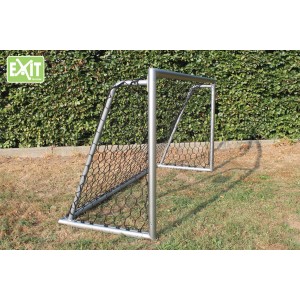 EXIT Scala Aluminium Fußballtor (220x120cm) mit schwarzem Netz für Garten & Freizeit.