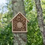 Relaxdays Bienenhotel Holz Bambus Natur Unbehandelt 20,5 cm x 19,5 cm x 8,5 cm_2